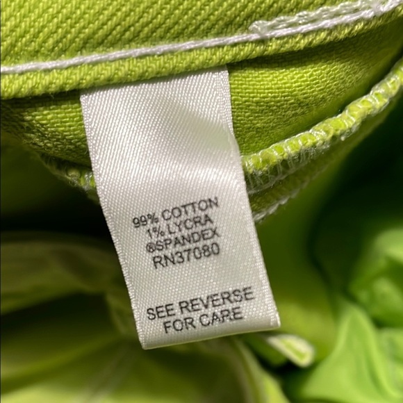 Cato  Faded Neon Green Denim Shorts Sz 20w - Picture 7 of 12